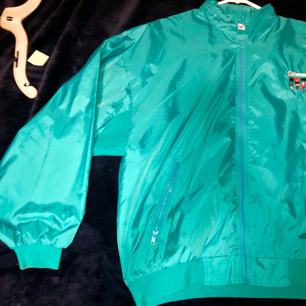 Light Mint Blue Vintage Windbreaker